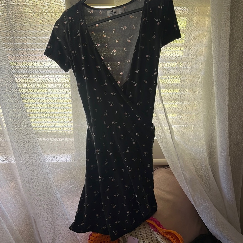 Small floral wrap dress